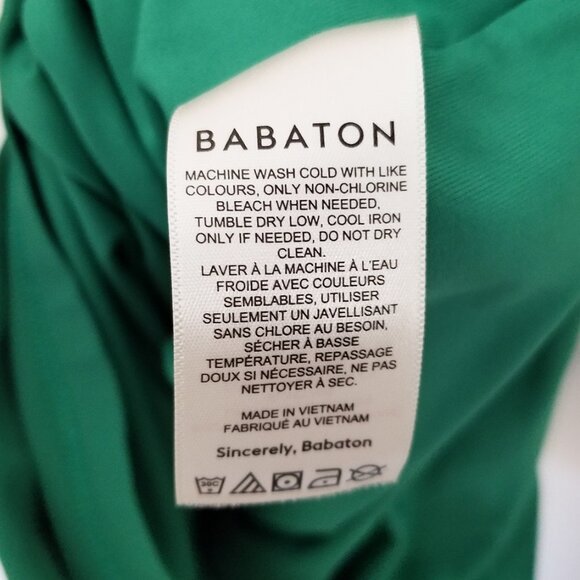 Babaton Aritzia Contour Ruched Midi Dress Green Size S Double Layered Slimming - Picture 7 of 13